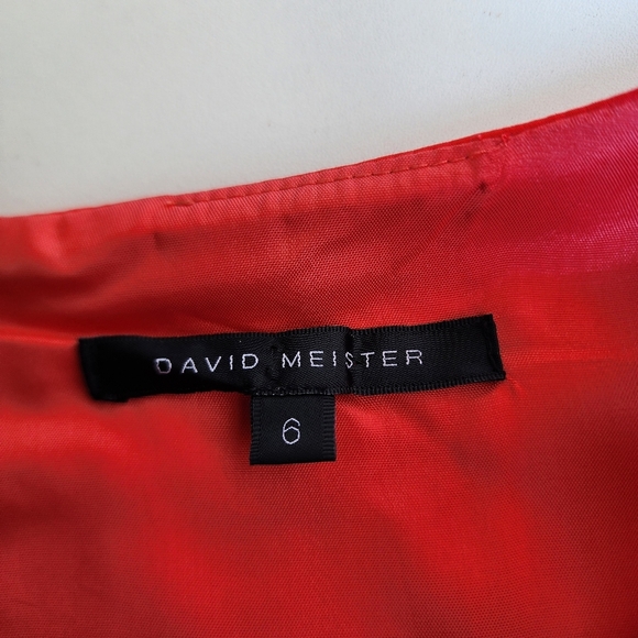 NWOT DAVID MEISTER Pencil Dress Womens Red Sleeveless Lined Carrier Sz 6 - Picture 9 of 15